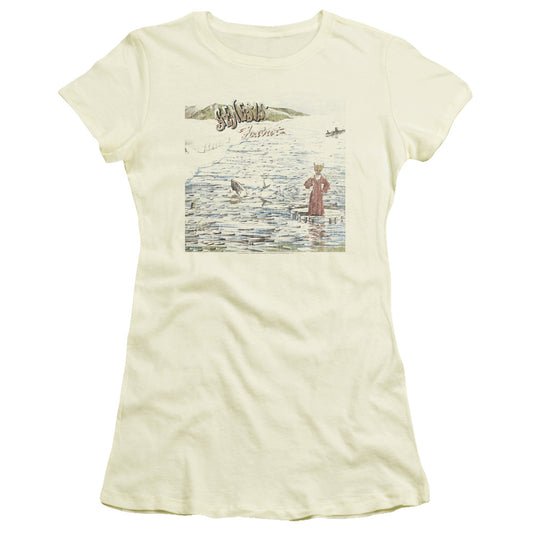 Genesis Foxtrot Junior Sheer Cap Sleeve Womens T Shirt Cream