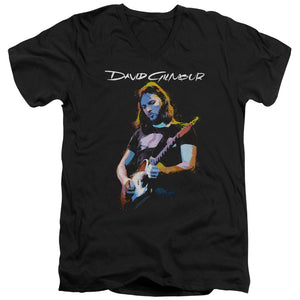 David Gilmour Guitar Gilmour Mens Slim Fit V-Neck T Shirt Black
