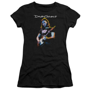 David Gilmour Guitar Gilmour Junior Sheer Cap Sleeve Womens T Shirt Black