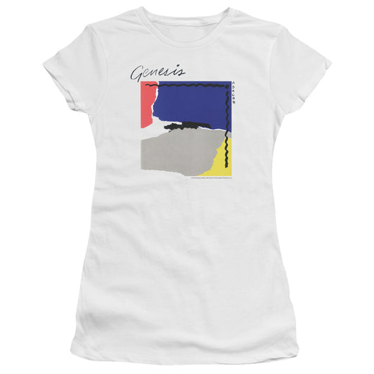 Genesis Abacab Junior Sheer Cap Sleeve Womens T Shirt White