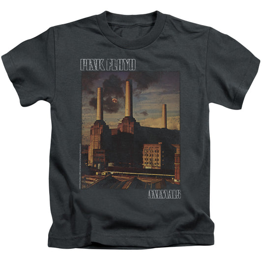 Pink Floyd Faded Animals Juvenile Kids Youth T Shirt Charcoal