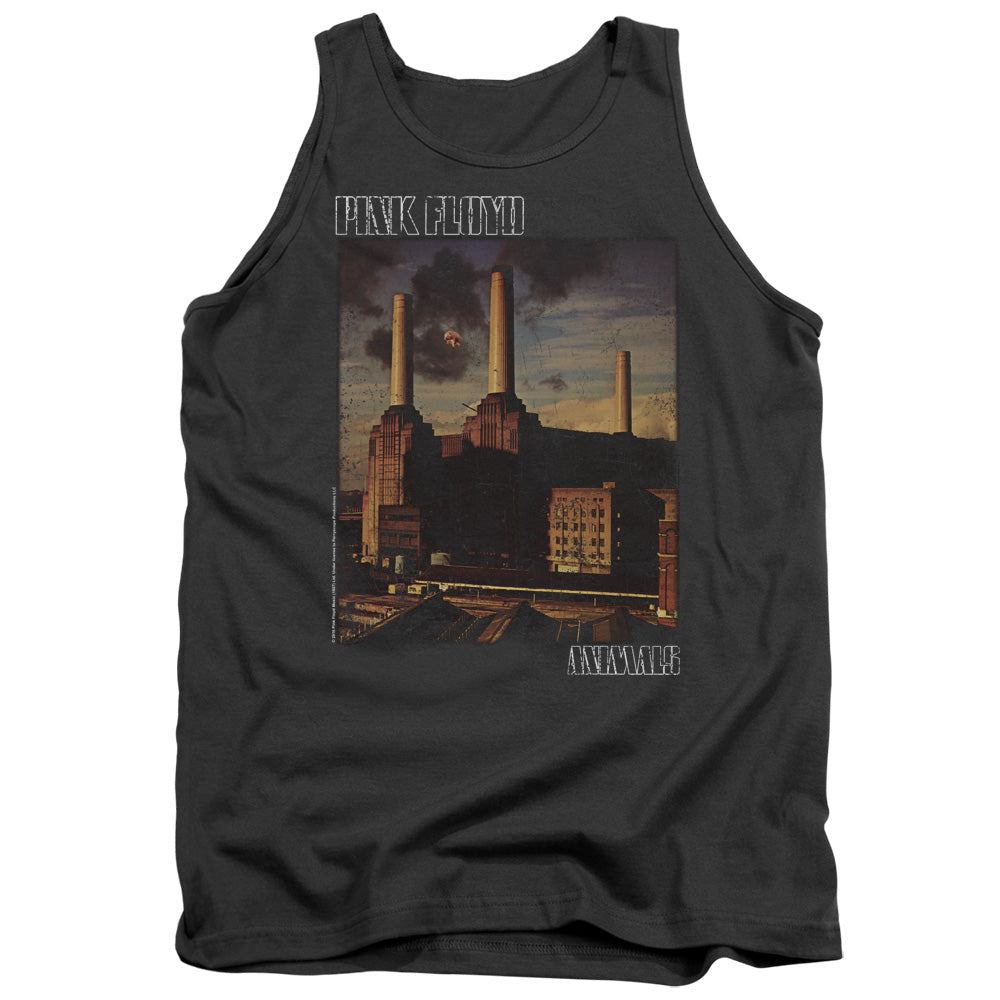 Pink Floyd Faded Animals Mens Tank Top Shirt Charcoal