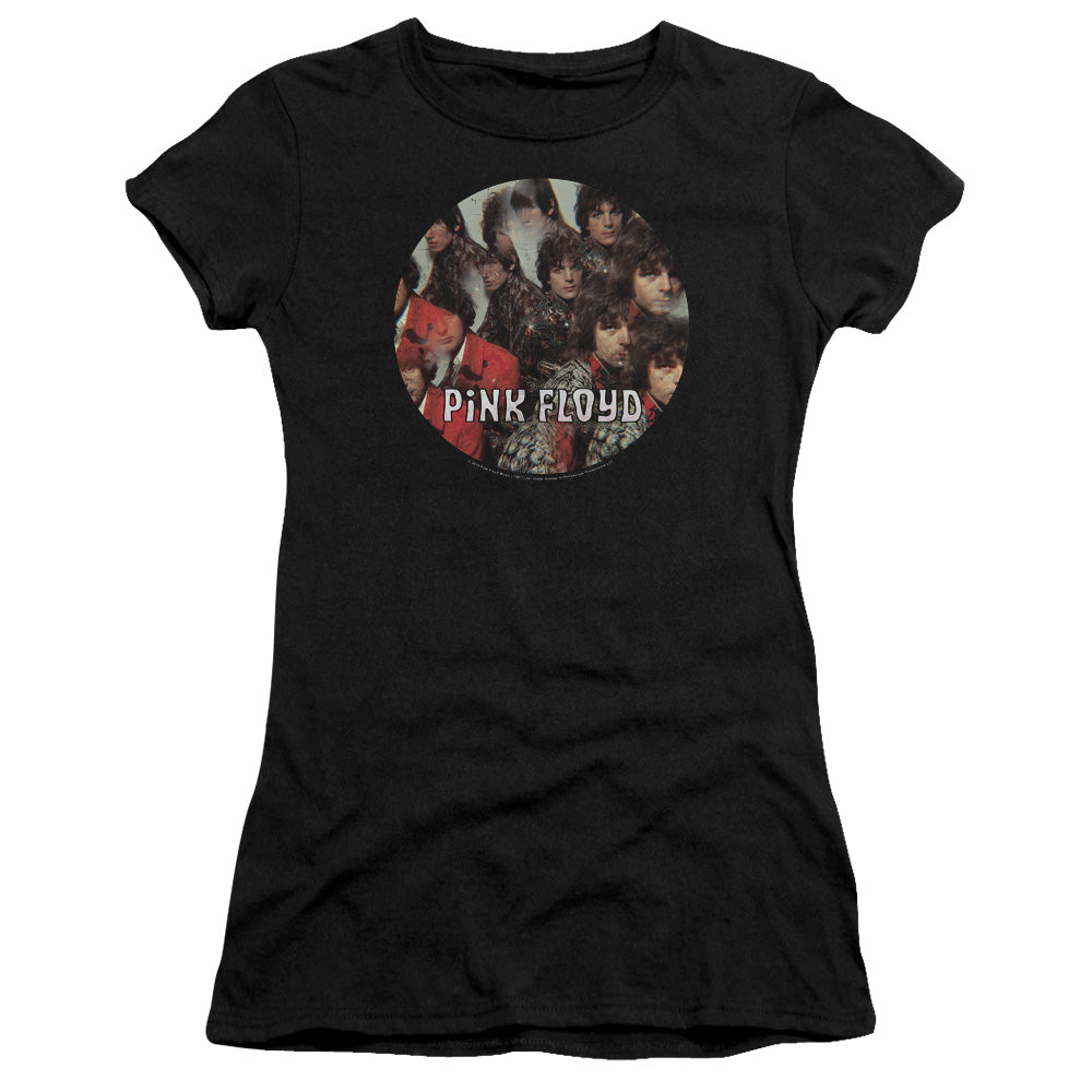 Pink Floyd Piper Junior Sheer Cap Sleeve Womens T Shirt Black