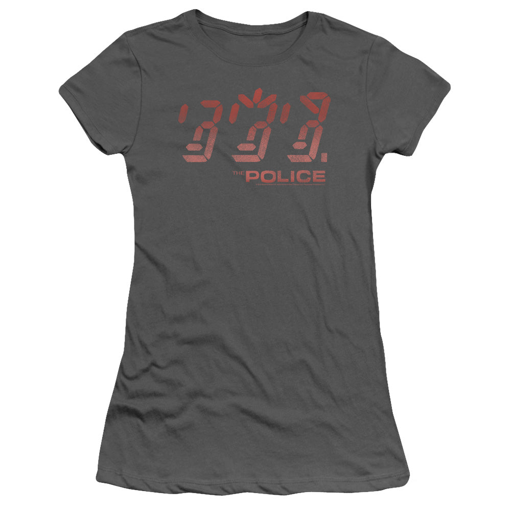 The Police Ghost In The Machine Junior Sheer Cap Sleeve Womens T Shirt Charcoal