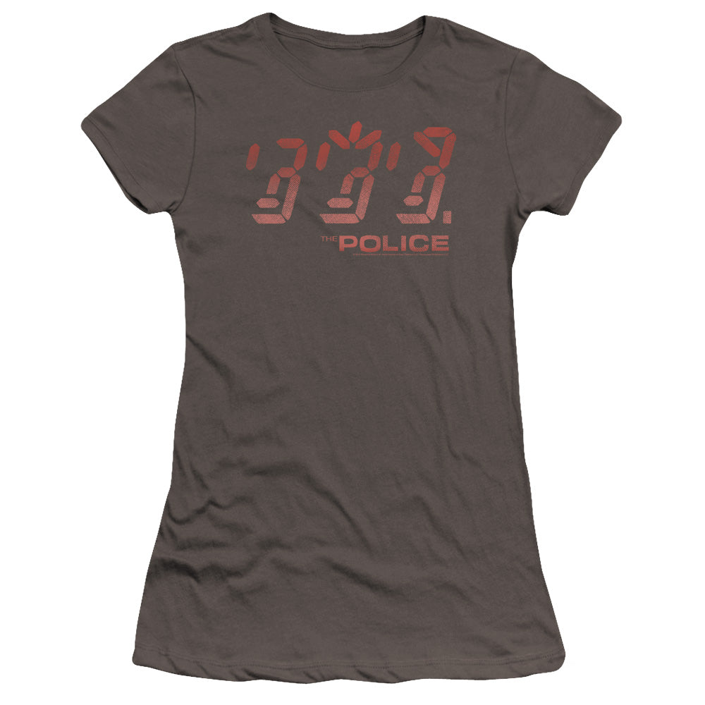 The Police Ghost In The Machine Junior Sheer Cap Sleeve Premium Bella Canvas Womens T Shirt Charcoal