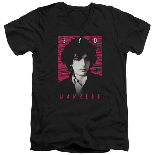 Syd Barrett Syd Mens Slim Fit V-Neck T Shirt Black