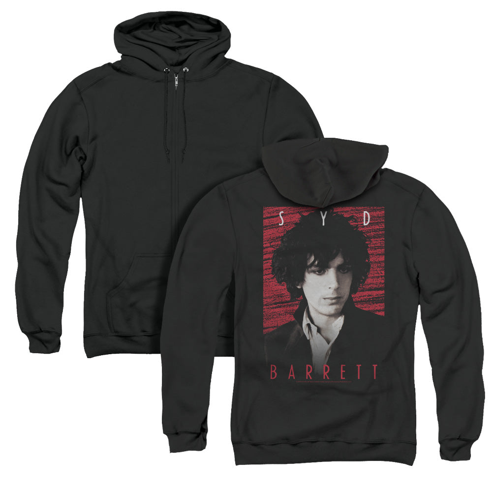 Syd Barrett Syd Back Print Zipper Mens Hoodie Black