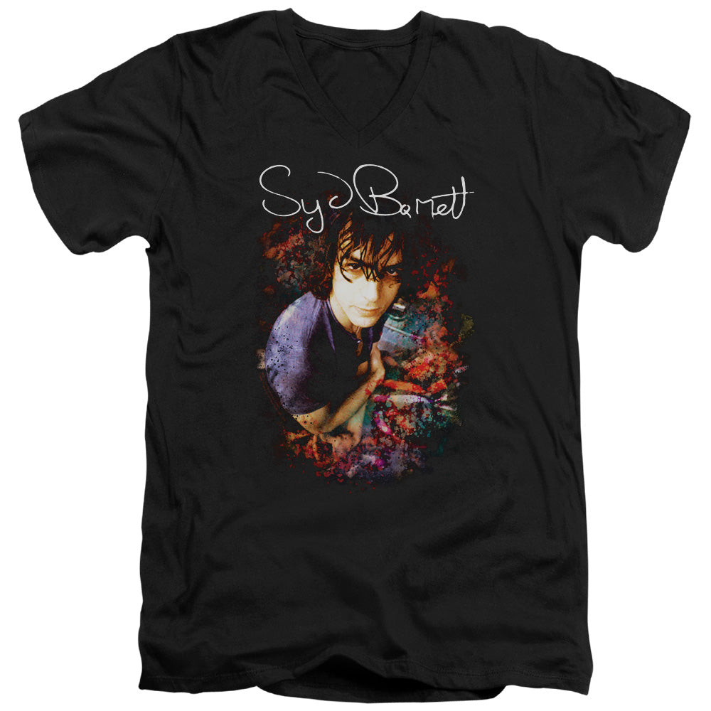 Syd Barrett Madcap Syd Mens Slim Fit V-Neck T Shirt Black