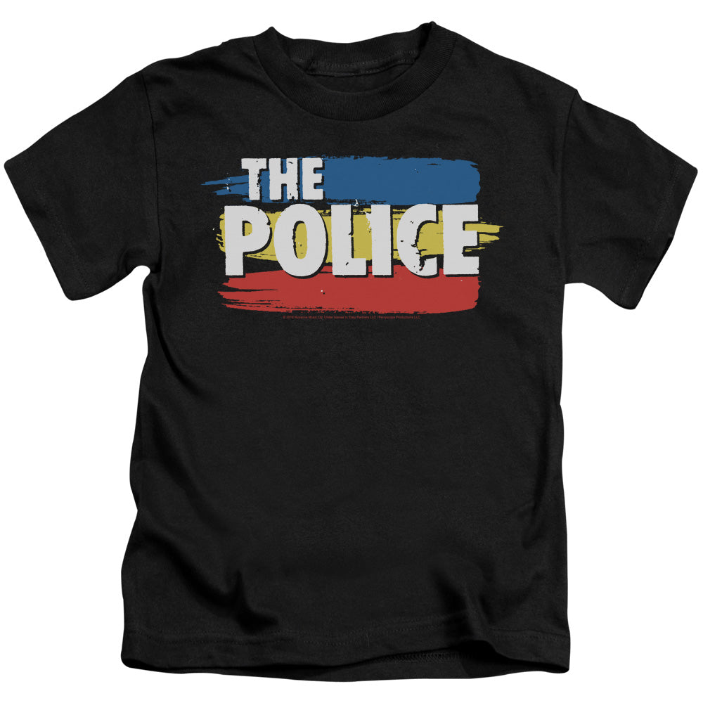 The Police Three Stripes Logo Juvenile Kids Youth T Shirt Black