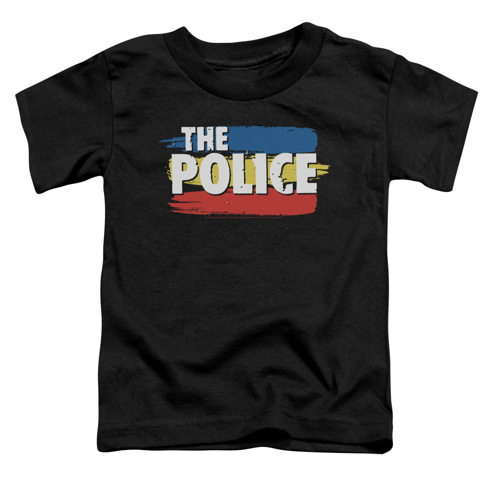 The Police Three Stripes Logo Toddler Kids Youth T Shirt Black