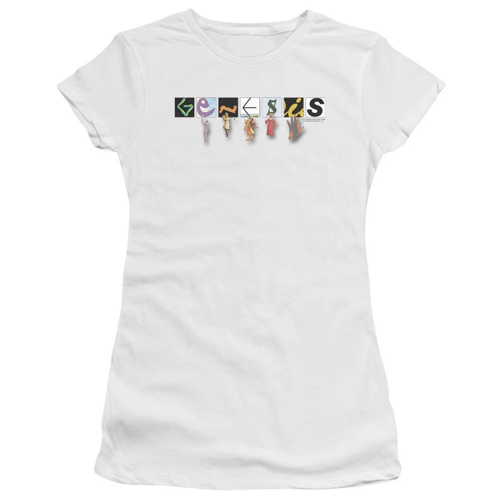 Genesis New Logo Junior Sheer Cap Sleeve Womens T Shirt White