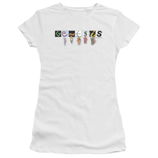 Genesis New Logo Junior Sheer Cap Sleeve Womens T Shirt White