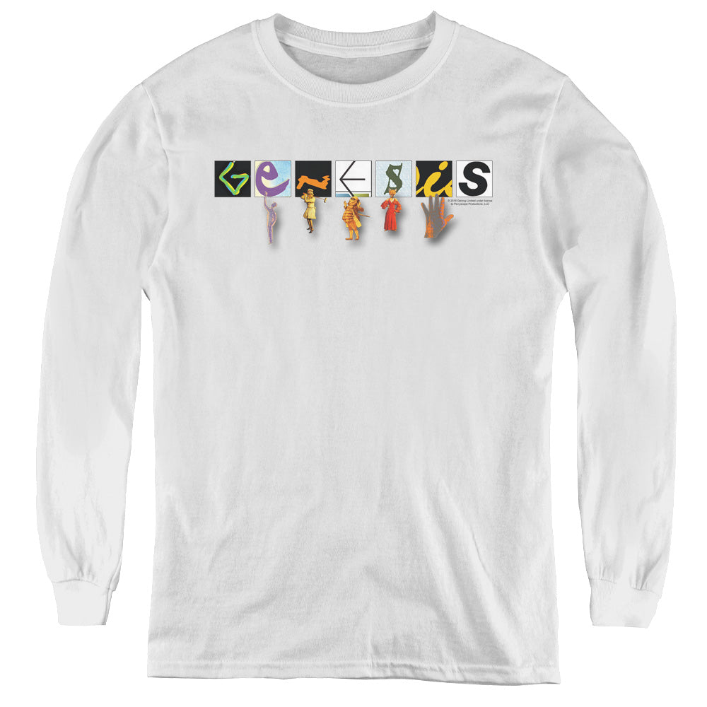 Genesis New Logo Long Sleeve Kids Youth T Shirt White