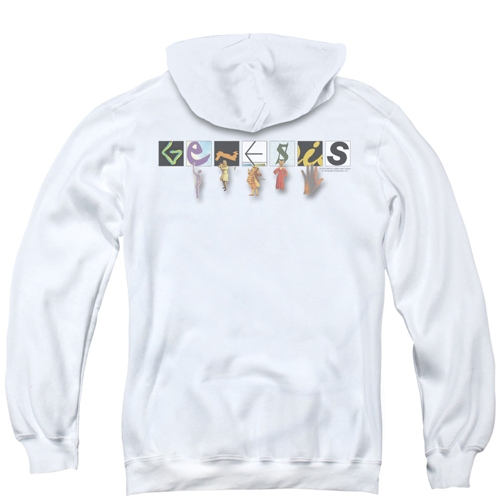 Genesis New Logo Back Print Zipper Mens Hoodie White