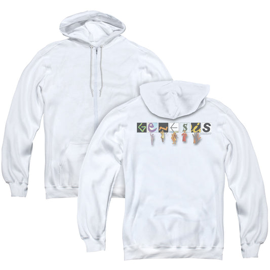 Genesis New Logo Back Print Zipper Mens Hoodie White