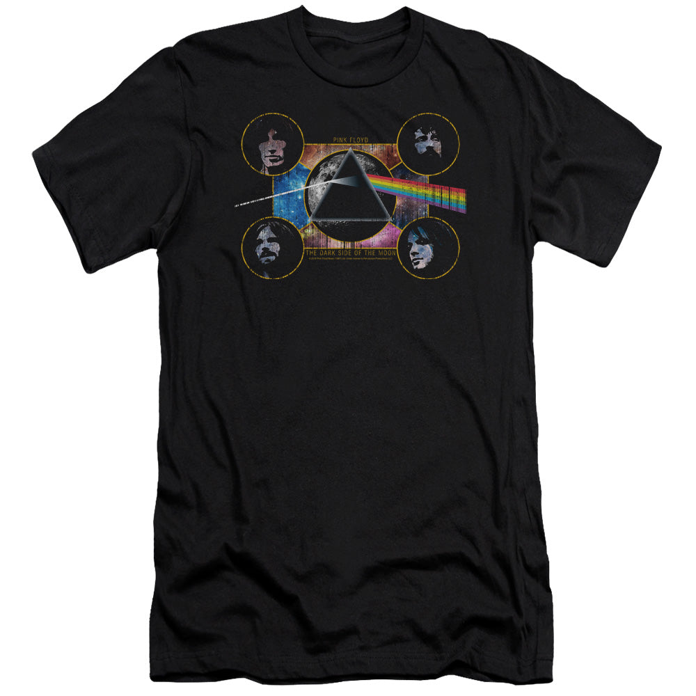 Pink Floyd Dark Side Heads Slim Fit Mens T Shirt Black