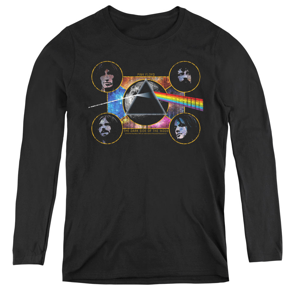 Pink Floyd Dark Side Heads Womens Long Sleeve Shirt Black