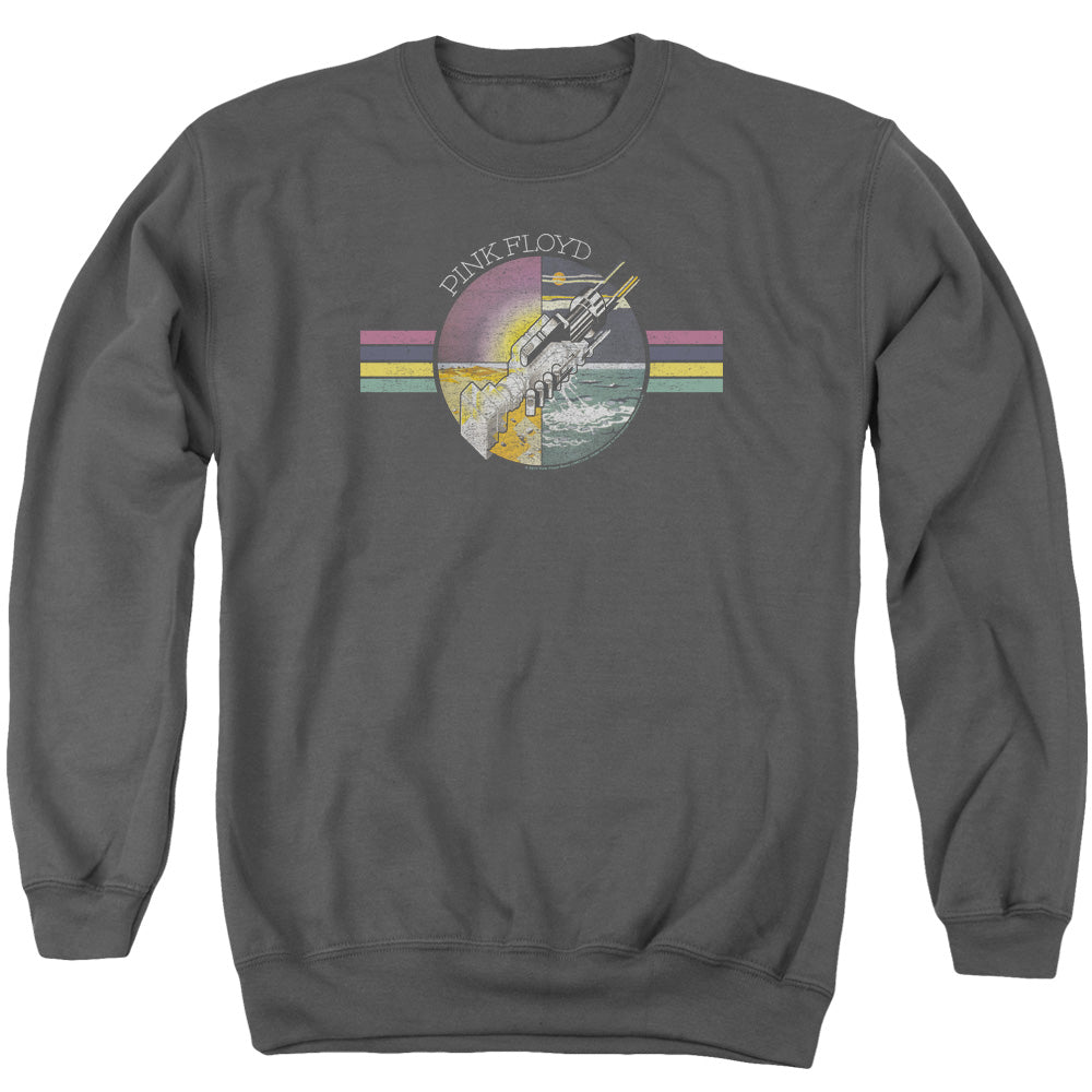 Pink Floyd Welcome To The Machine Mens Crewneck Sweatshirt Charcoal