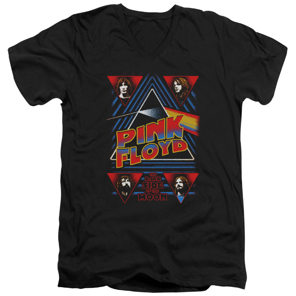 Pink Floyd Dark Side Mens Slim Fit V-Neck T Shirt Black