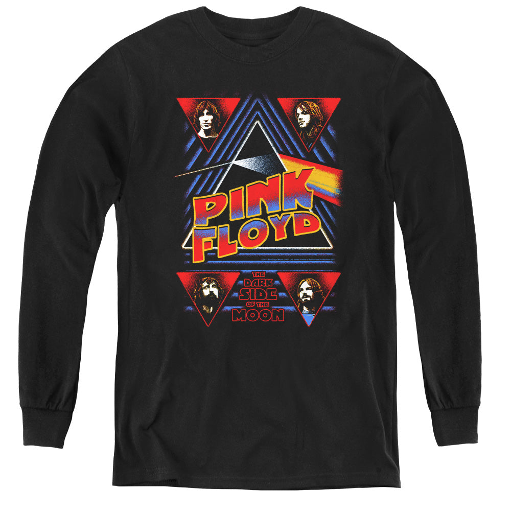 Pink Floyd Dark Side Long Sleeve Kids Youth T Shirt Black