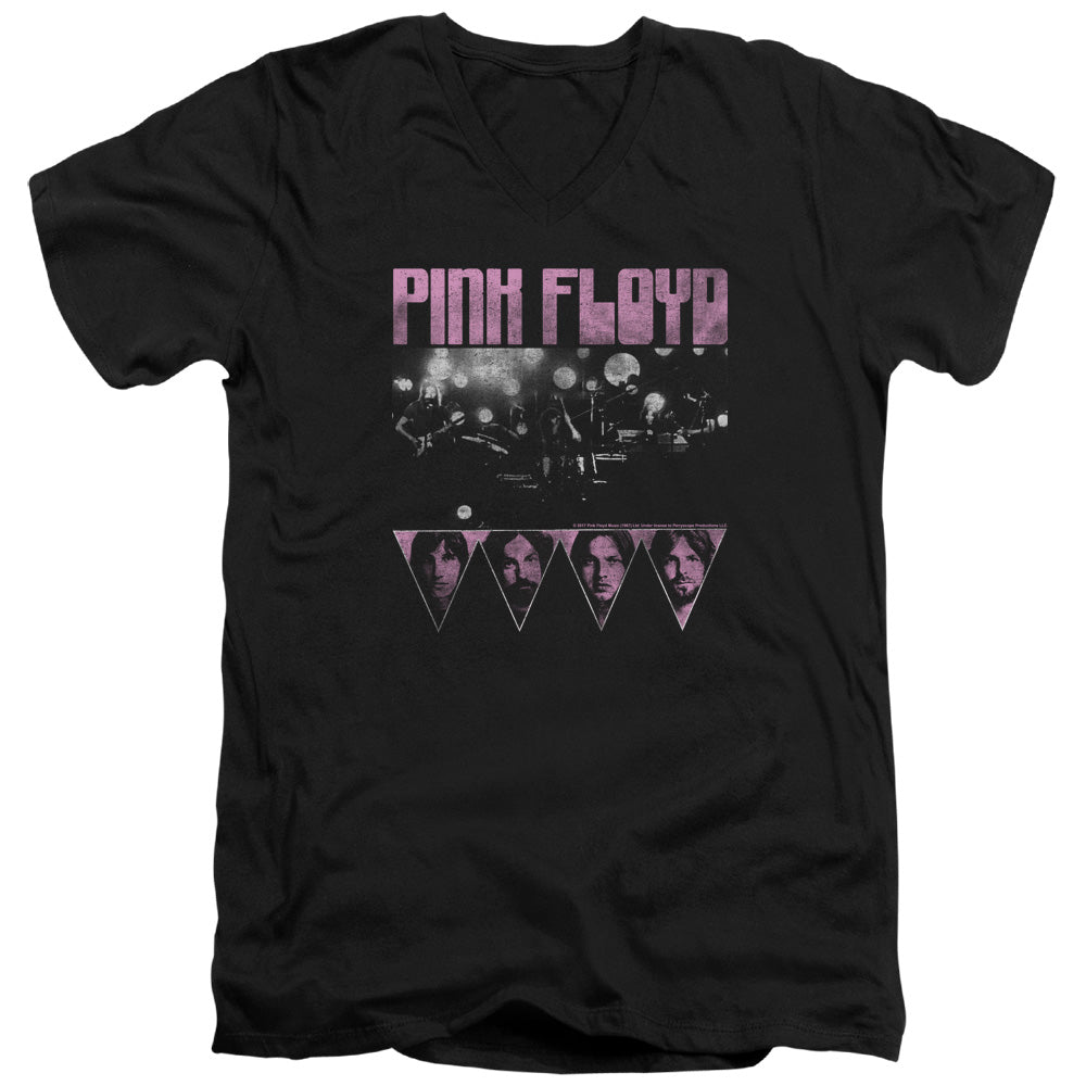 Pink Floyd Pink Four Mens Slim Fit V-Neck T Shirt Black