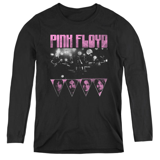 Pink Floyd Pink Four Womens Long Sleeve Shirt Black