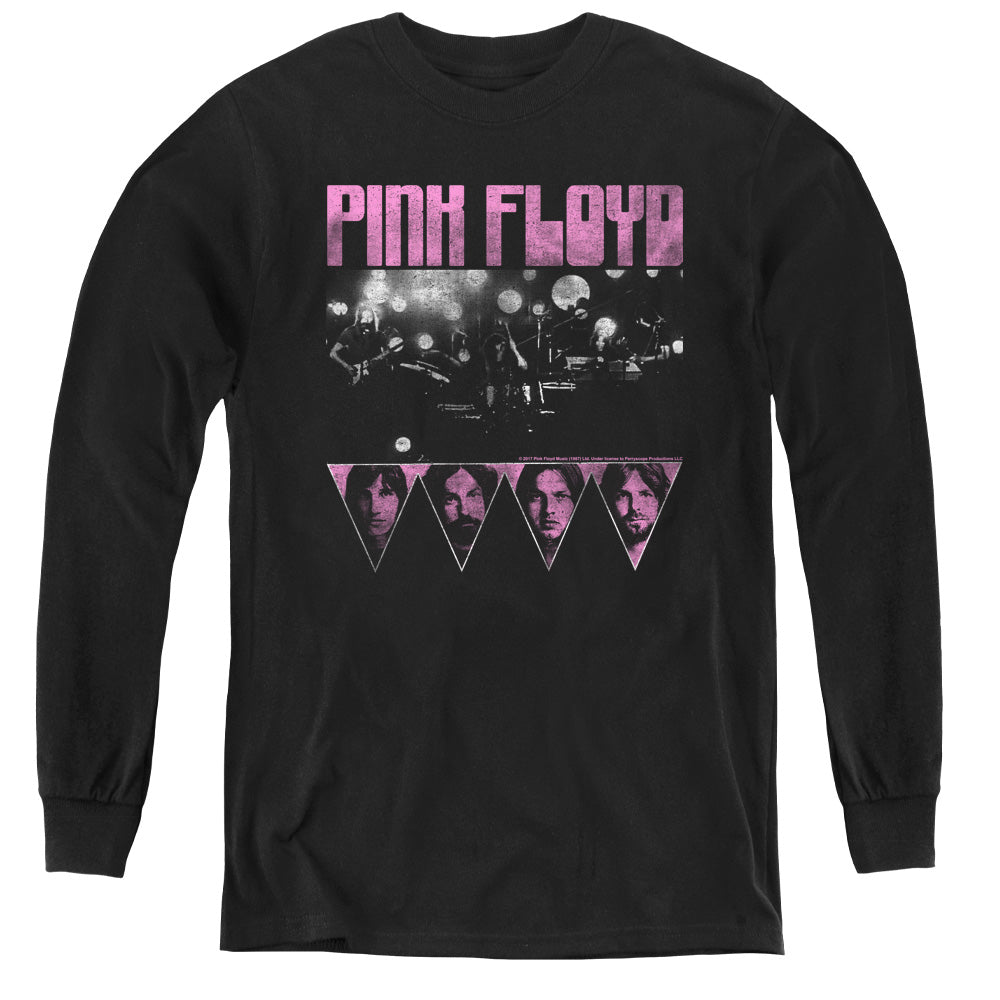 Pink Floyd Pink Four Long Sleeve Kids Youth T Shirt Black