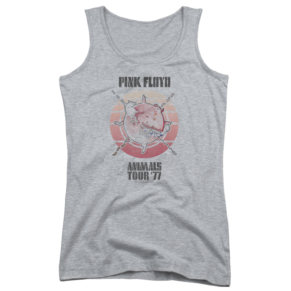 Pink Floyd Animals Tour 77 Womens Tank Top Shirt Athletic Heather