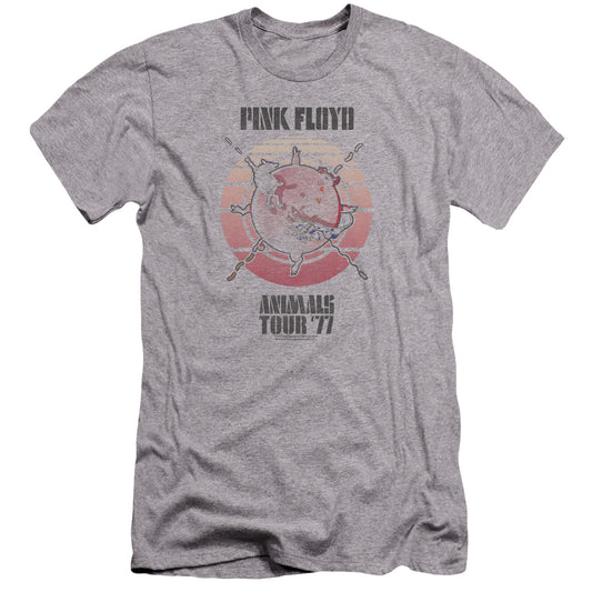 Pink Floyd Animals Tour 77 Premium Bella Canvas Slim Fit Mens T Shirt Athletic Heather