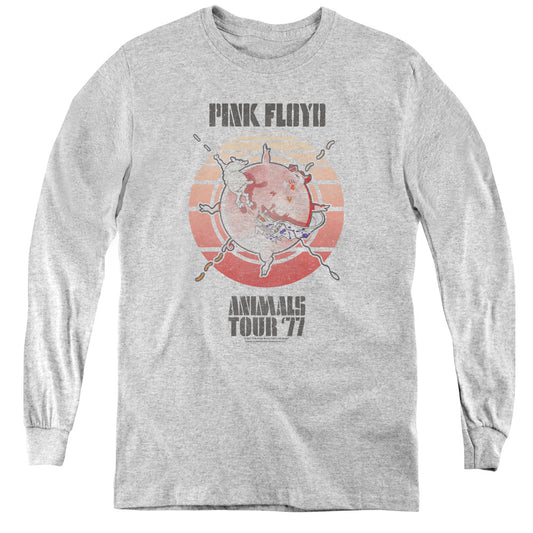 Pink Floyd Animals Tour 77 Long Sleeve Kids Youth T Shirt Athletic Heather