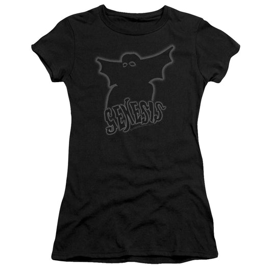 Genesis Watcher Of The Skies Junior Sheer Cap Sleeve Womens T Shirt Black