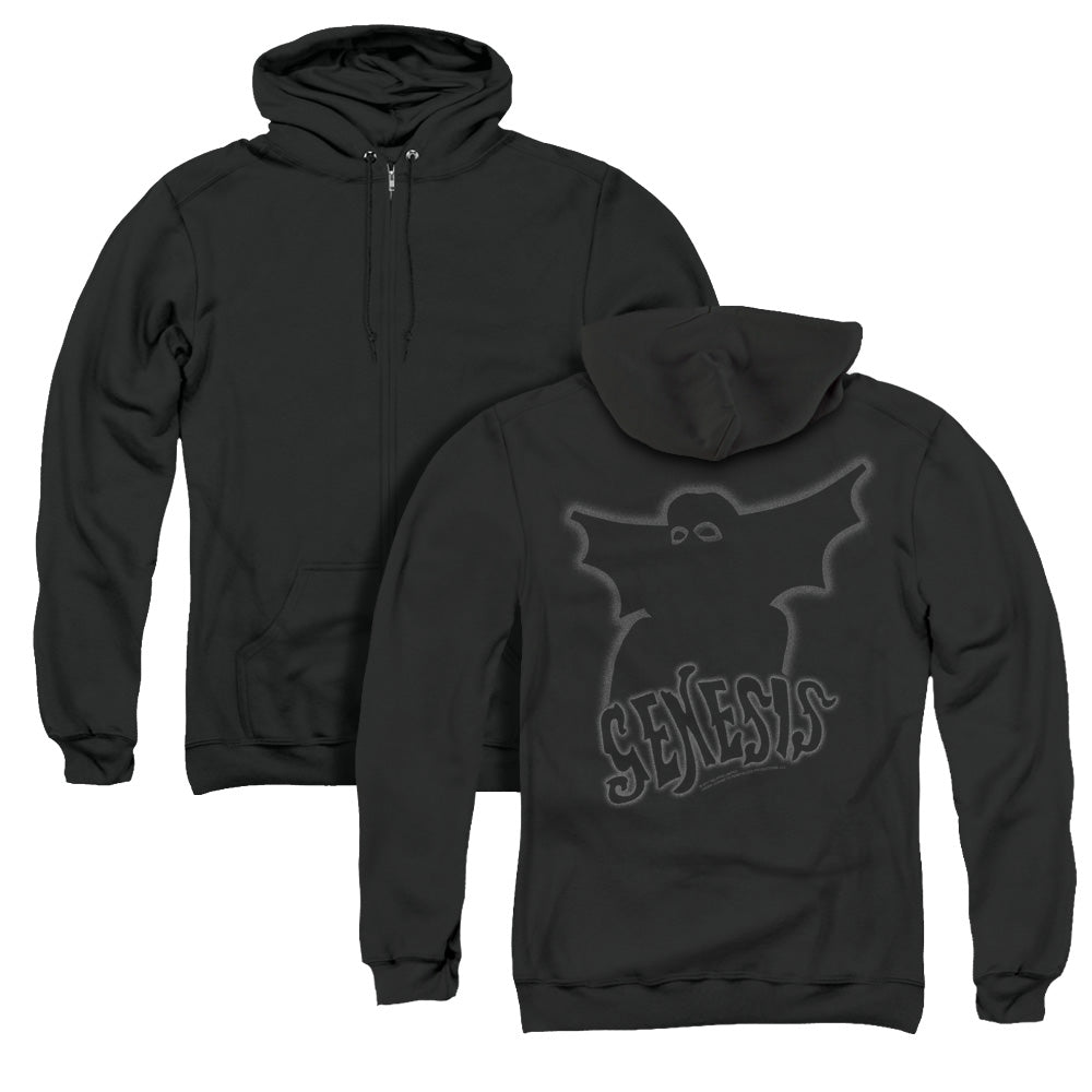 Genesis Watcher Of The Skies Back Print Zipper Mens Hoodie Black