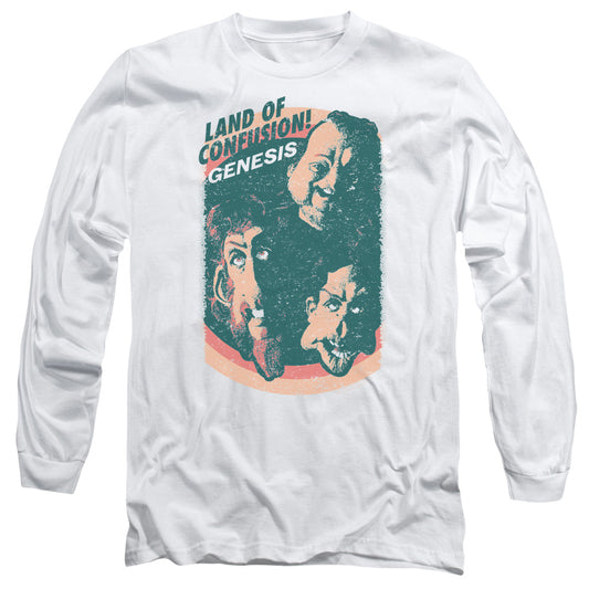 Genesis Land Of Confusion Mens Long Sleeve Shirt White