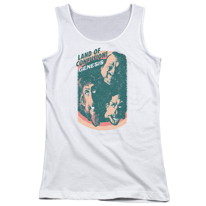 Genesis Land Of Confusion Womens Tank Top Shirt White
