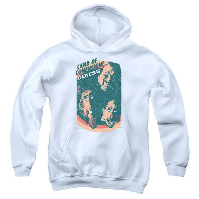 Genesis Land Of Confusion Kids Youth Hoodie White