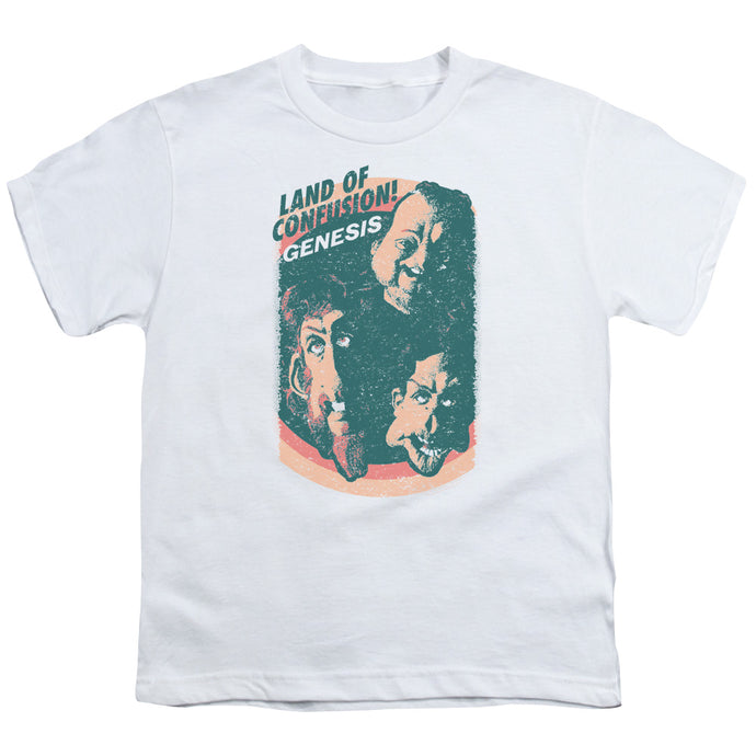 Genesis Land Of Confusion Kids Youth T Shirt White