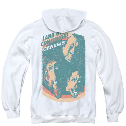 Genesis Land Of Confusion Back Print Zipper Mens Hoodie White