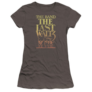 The Band The Last Waltz Junior Sheer Cap Sleeve Premium Bella Canvas Womens T Shirt Charcoal