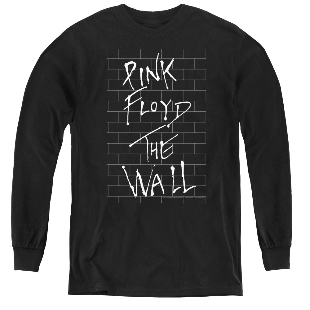 Roger Waters The Wall 2 Long Sleeve Kids Youth T Shirt Black