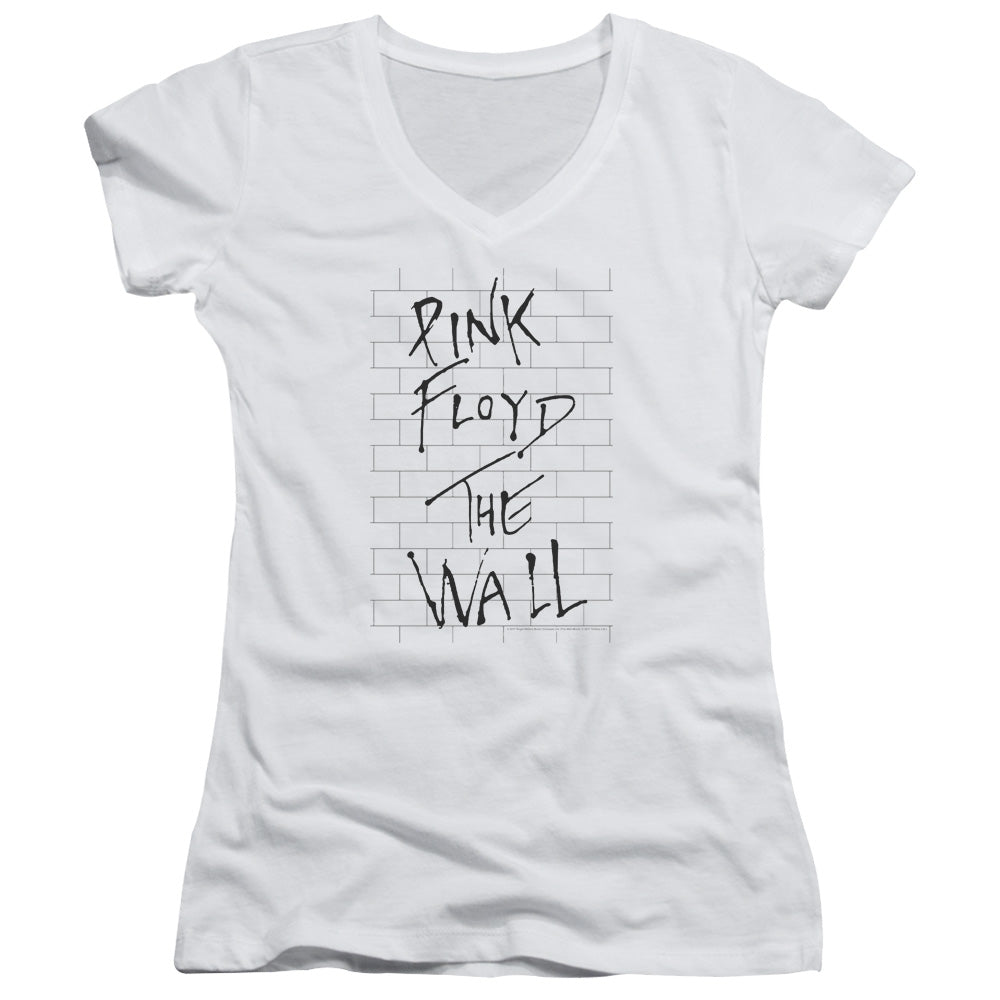 Roger Waters The Wall 2 Junior Sheer Cap Sleeve V-Neck Womens T Shirt White