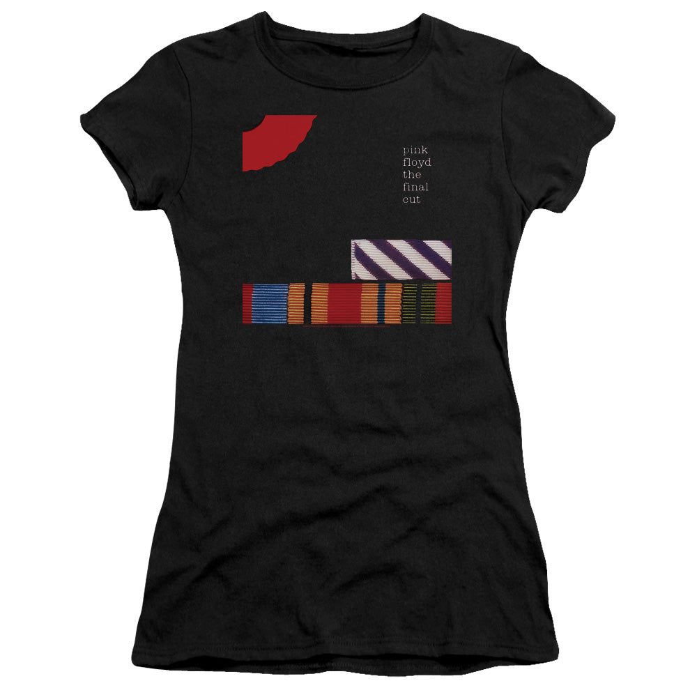 Pink Floyd The Final Cut Junior Sheer Cap Sleeve Premium Bella Canvas Womens T Shirt Black