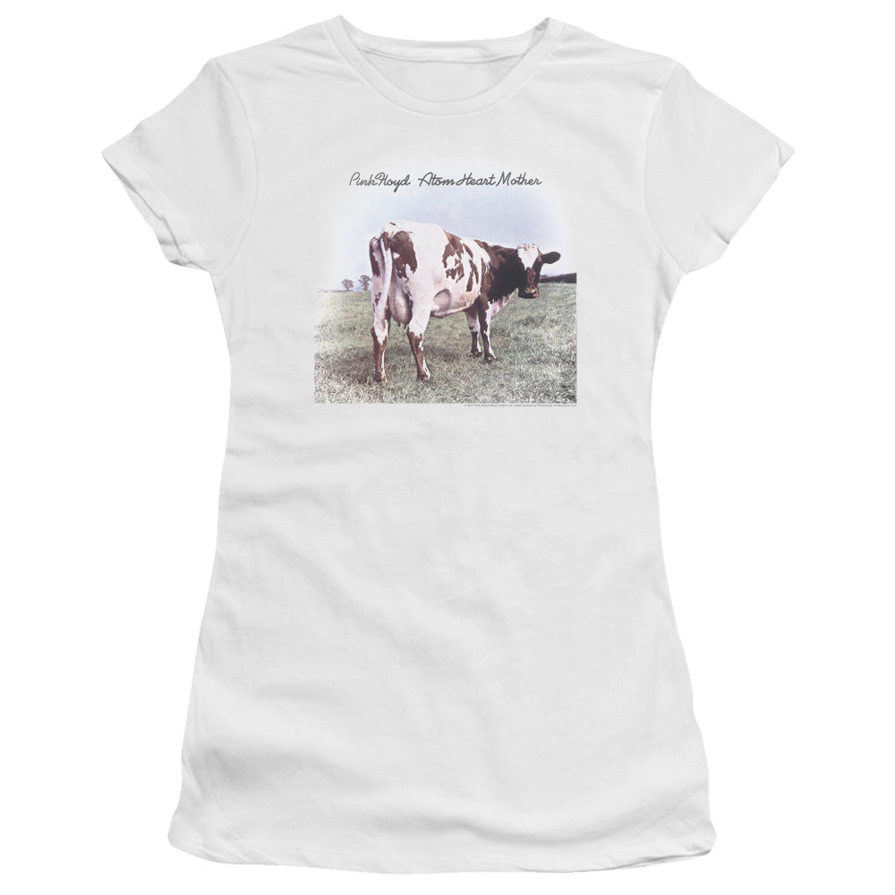 Pink Floyd Atom Heart Mother Junior Sheer Cap Sleeve Womens T Shirt White