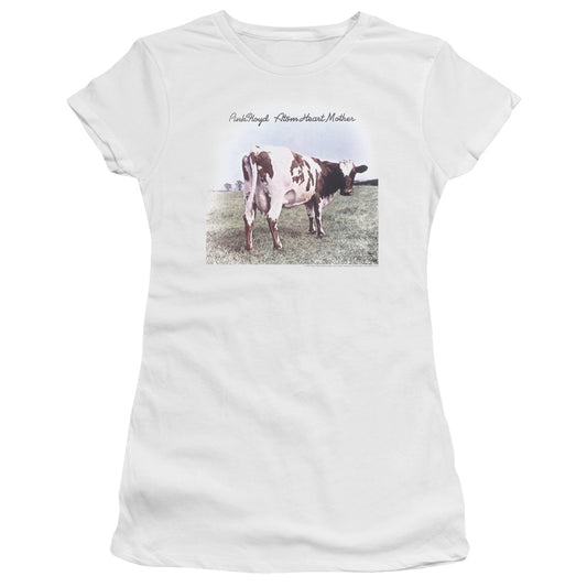 Pink Floyd Atom Heart Mother Junior Sheer Cap Sleeve Premium Bella Canvas Womens T Shirt White