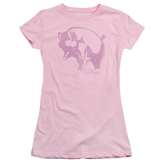 Pink Floyd Pink Animal Junior Sheer Cap Sleeve Womens T Shirt Pink