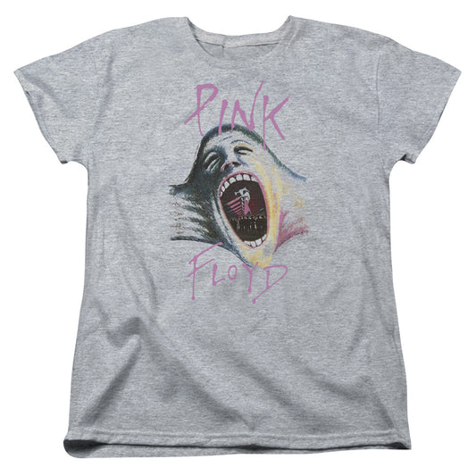 Pink Floyd Mouth The Wall Womens T Shirt Athletic Heather