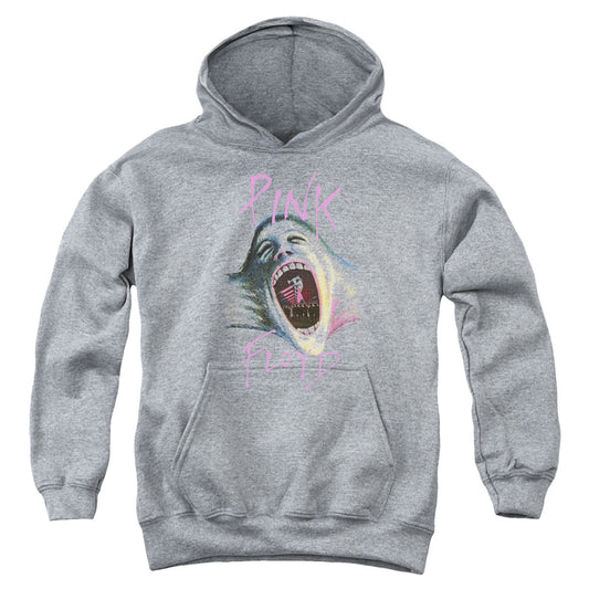 Pink Floyd Mouth The Wall Kids Youth Hoodie Athletic Heather