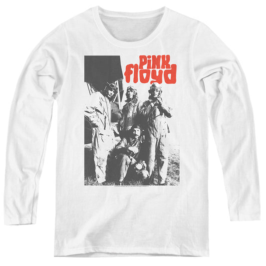 Pink Floyd Point Me At The Sky Womens Long Sleeve Shirt White