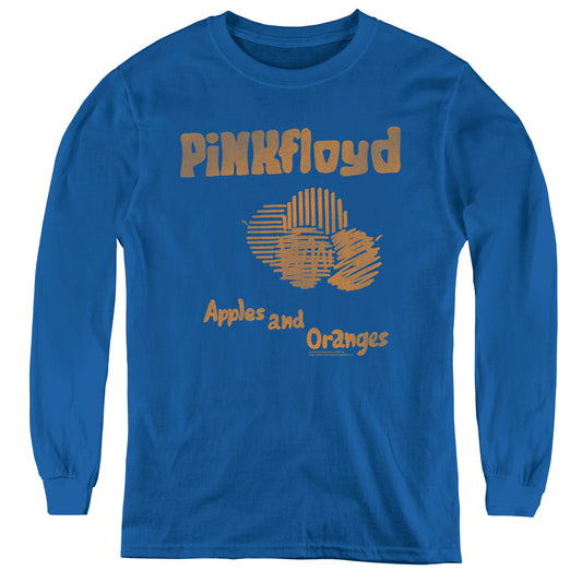 Pink Floyd Apples and Oranges Long Sleeve Kids Youth T Shirt Royal Blue