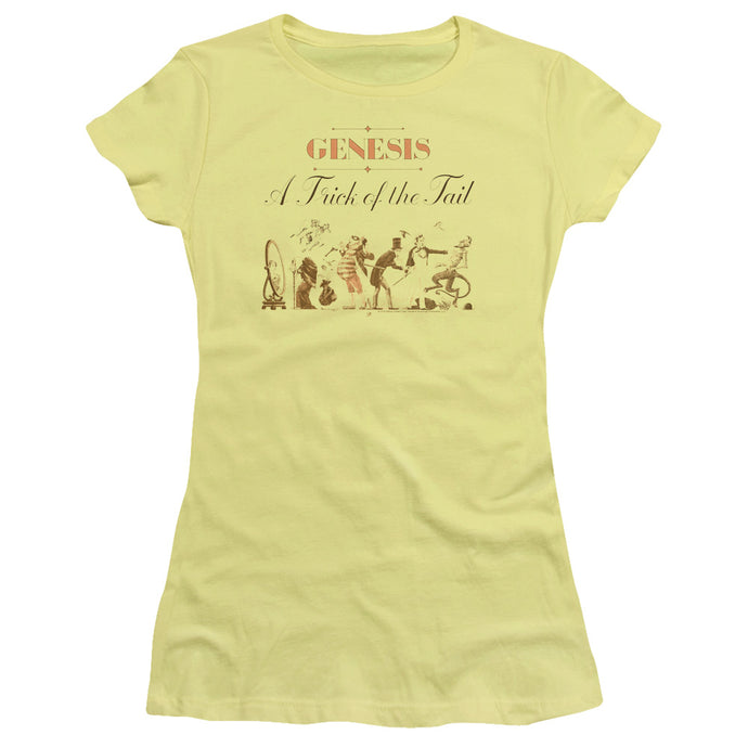 Genesis Trick Of The Tail Junior Sheer Cap Sleeve Womens T Shirt Yellow