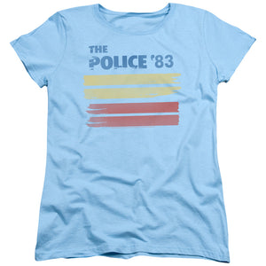 The Police 83 Womens T Shirt Light Blue